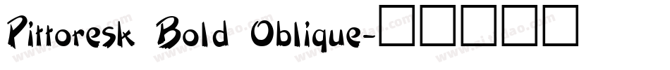 Pittoresk Bold Oblique字体转换